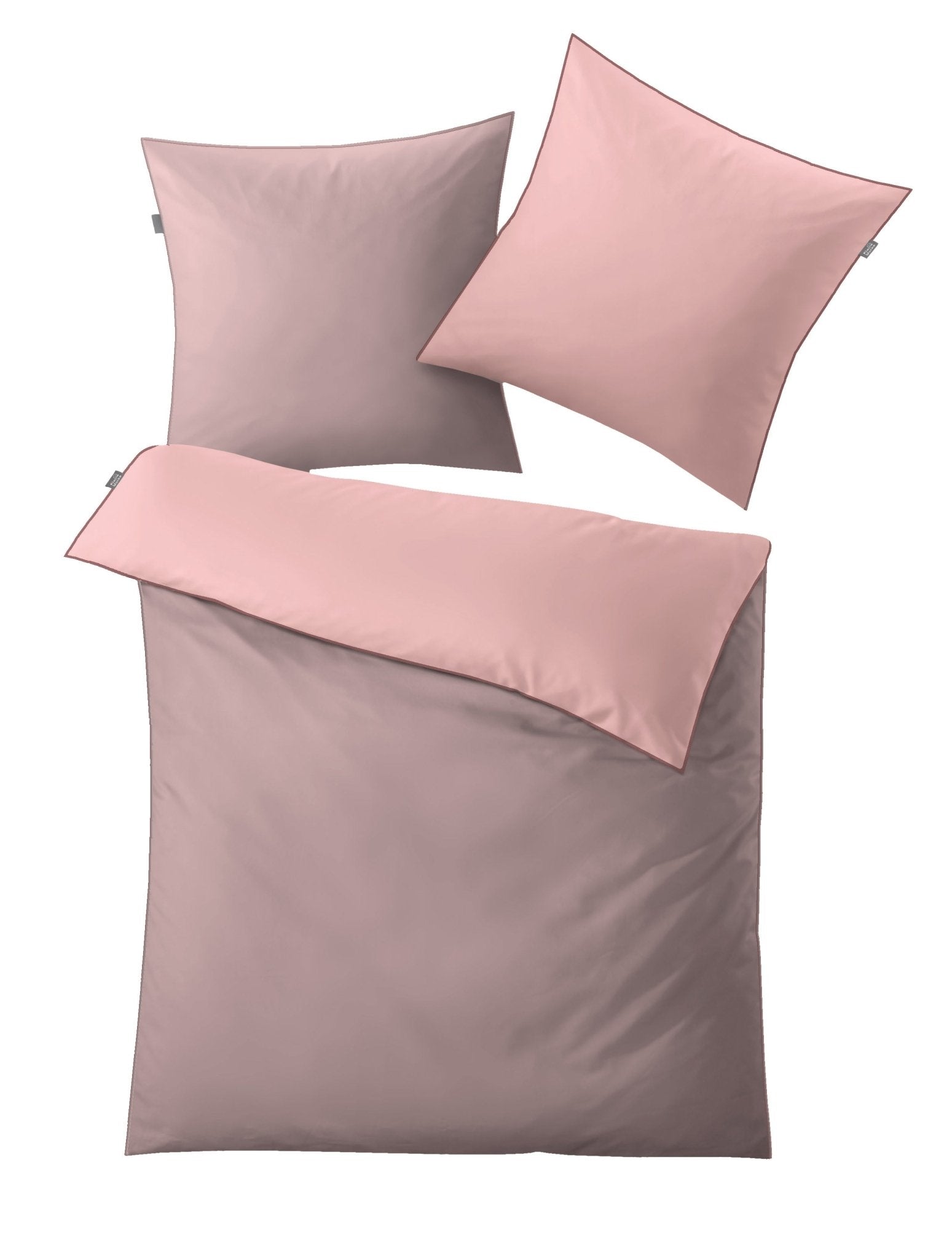 Bettwäsche Satin LINDA Old Rose 135 x 200 cm und 80 x 80 cm – Kleine Wolke