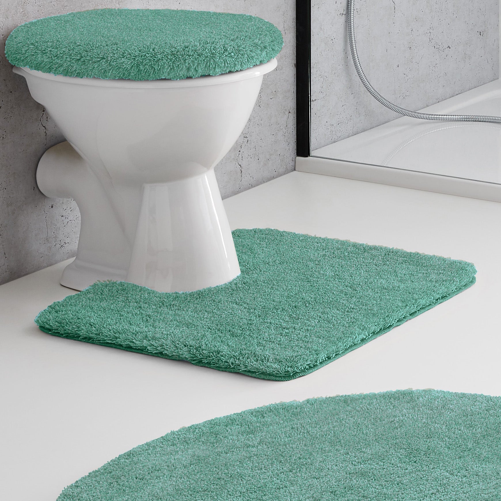 WC-Vorleger MEADOW Mare 50 x 50 cm mit Ausschnitt – Kleine Wolke