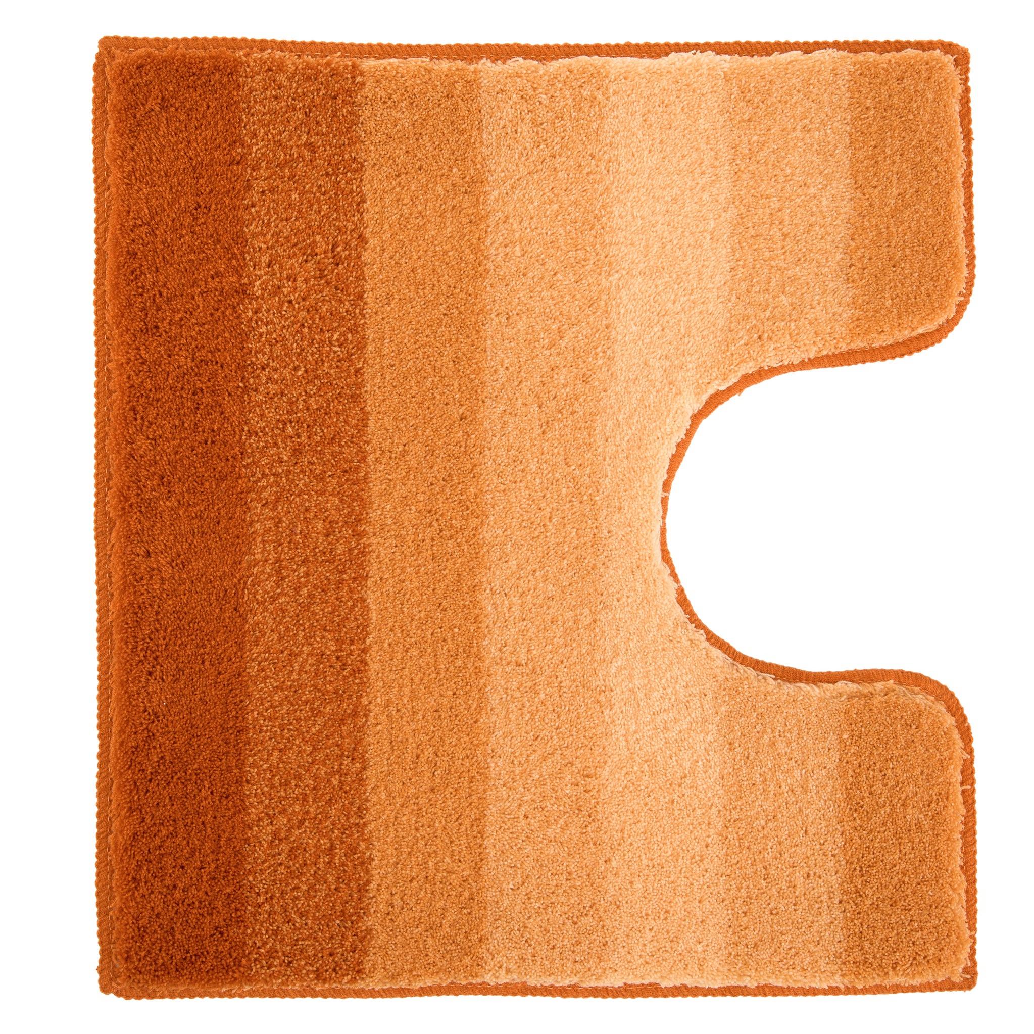 Orange WC-Vorleger mit Farbverlauf von dunkel- bis hellorange Tönen
