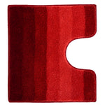 Roter Frottee-WC-Vorleger mit Verlauf von dunklem zu hellem Rotton