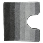 Toilettenvorleger grau meliert mit U-Ausschnitt und Streifenmuster