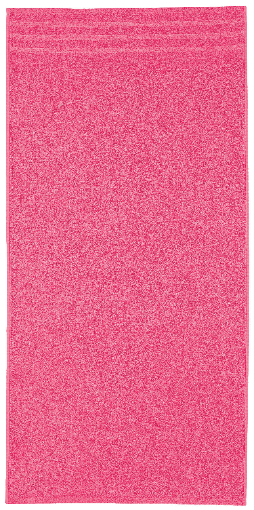 Pinkes Frottier Duschtuch ROYAL 70 x 140 cm liegt flach ausgebreitet auf einer neutralen Fläche.