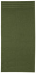 Dunkelgrünes einfarbiges Badetuch mit dezentem Bordürenstreifen oben