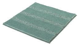 Rechteckige hellgrüne Badematte mit breiten, strukturierten Streifen
