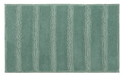 Rechteckige, mintgrüne Badematte mit breiten, reliefartigen Streifen