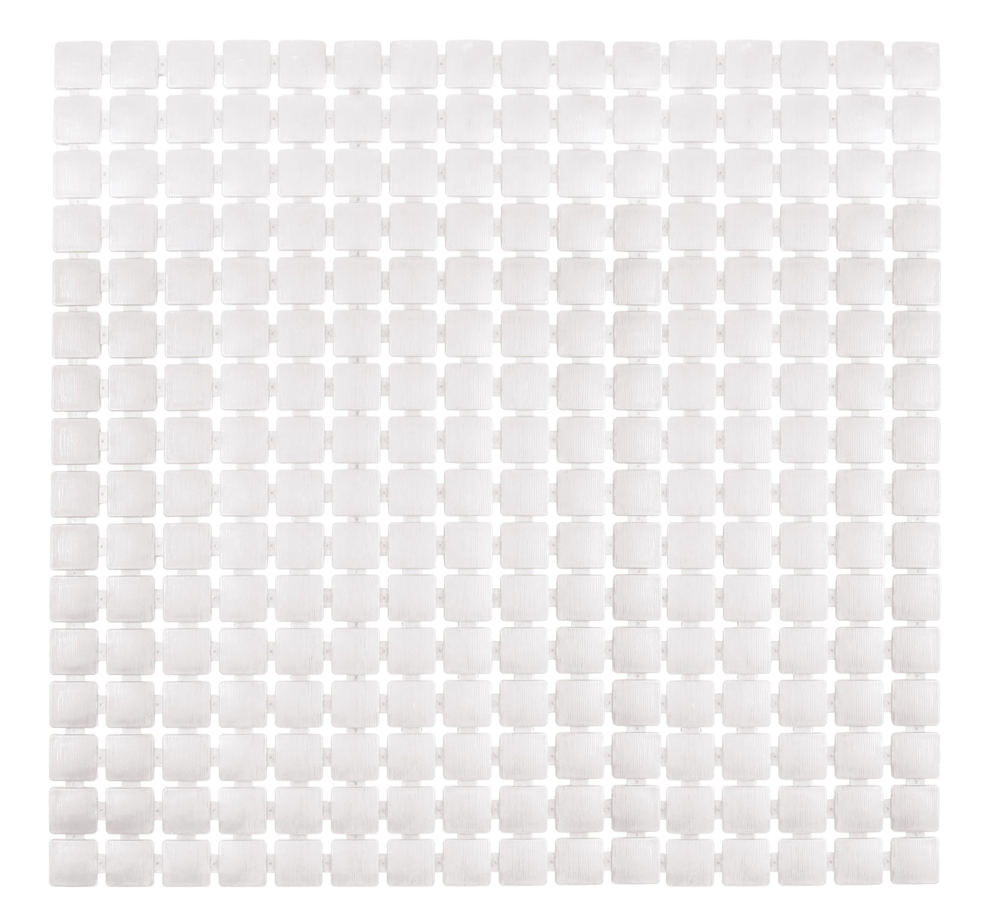 Weiße Duscheinlage GATTY 54x54 cm von oben mit rutschhemmender Struktur abgebildet.