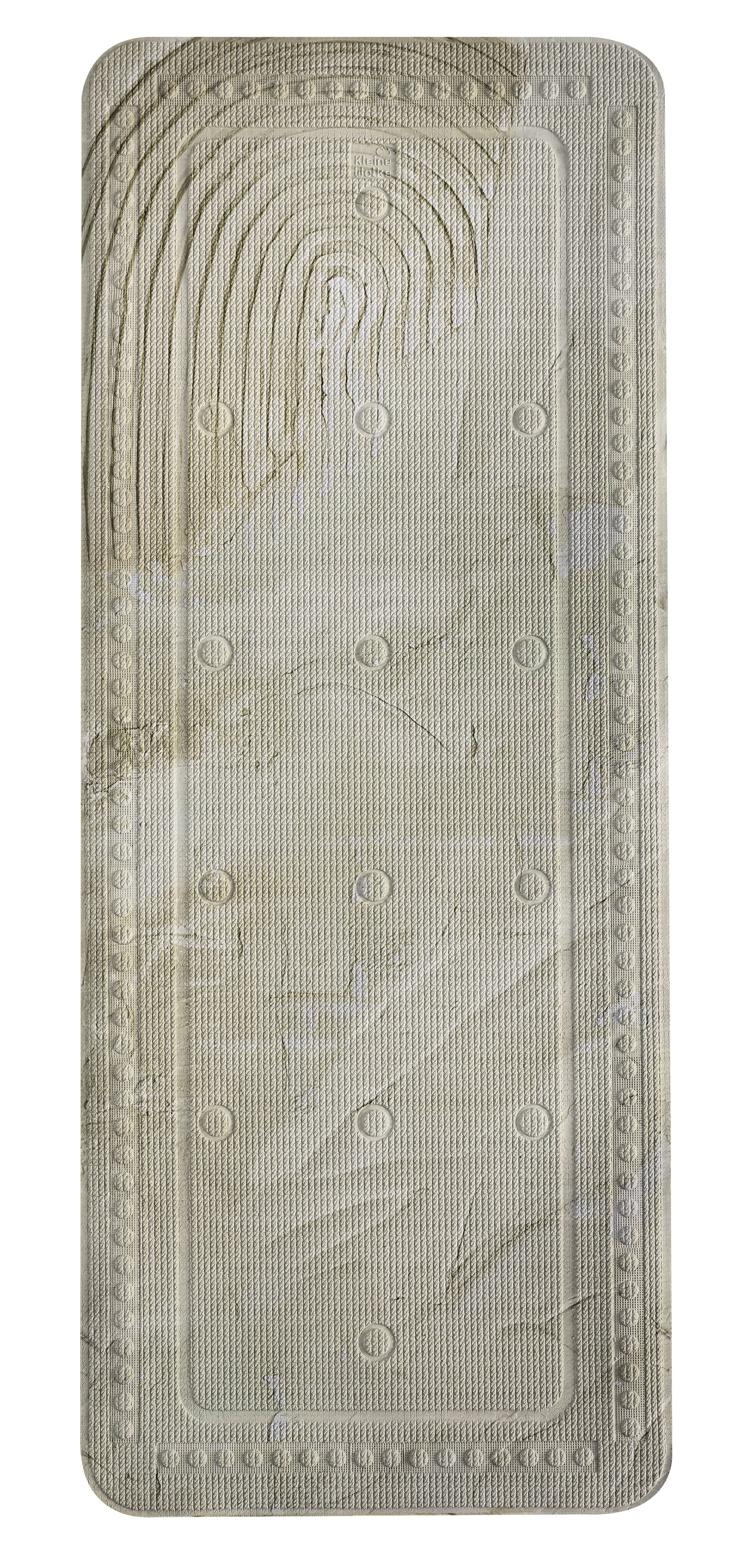 Wanneneinlage ART Natur 36 x 92 cm in Holzoptik mit Struktur und Saugnäpfen von oben.