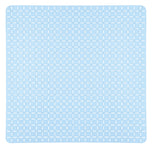 Quadratische hellblaue Badematte mit feinem, gleichmäßigem Karomuster