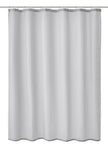 Gestreifter Duschvorhang mit feinen vertikalen grau-weißen Linien