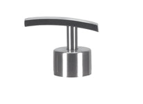 Edelstahl-Pumpkopf für Seifenspender mit gebogenem Bedienhebel oben