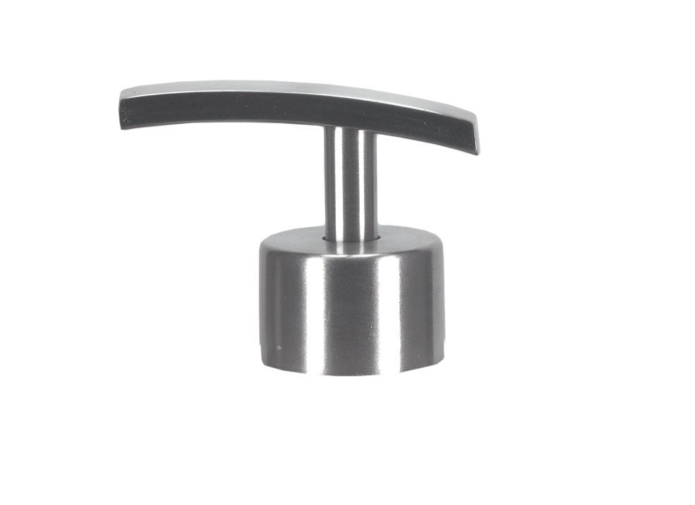 Edelstahl-Pumpkopf für Seifenspender mit gebogenem Bedienhebel oben
