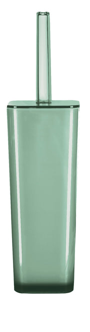 WC-Bürsten-Halter EASY Maledivia in grünem, transparentem Kunststoff in Frontansicht.