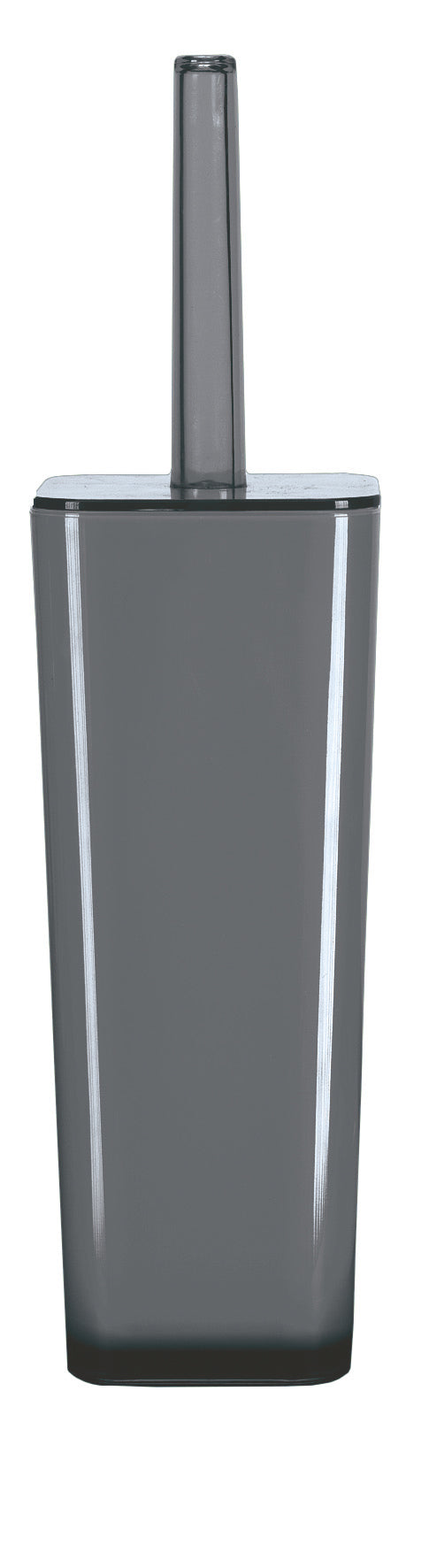 WC-Bürsten-Halter EASY in Anthrazit als freistehender, rechteckiger WC-Bürstenbehälter frontal abgebildet.