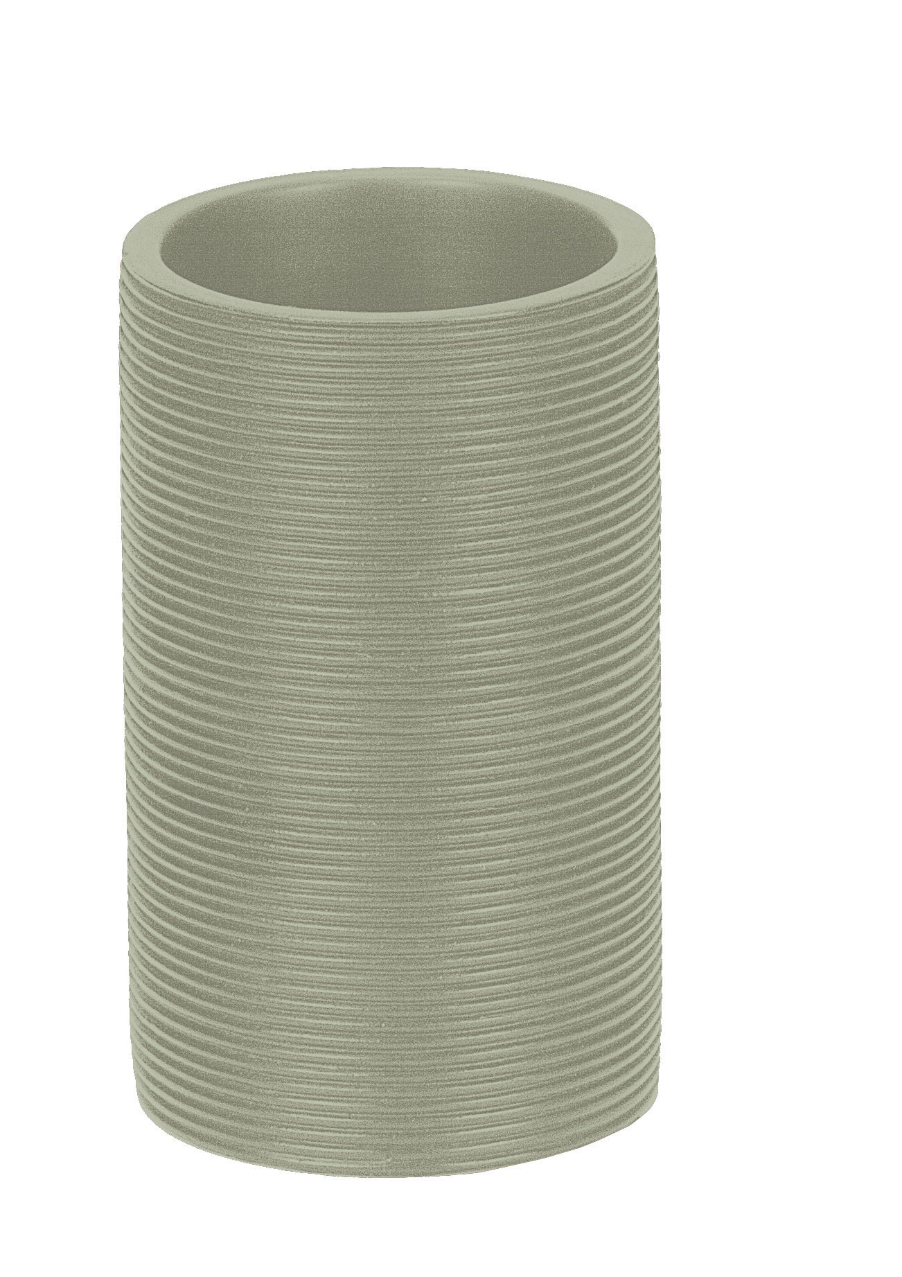 Der Zahnputzbecher KYOTO Schilf steht einzeln vor weißem Hintergrund.