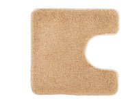 Beige WC-Vorleger in U-Form mit weicher, dichter Floroberfläche