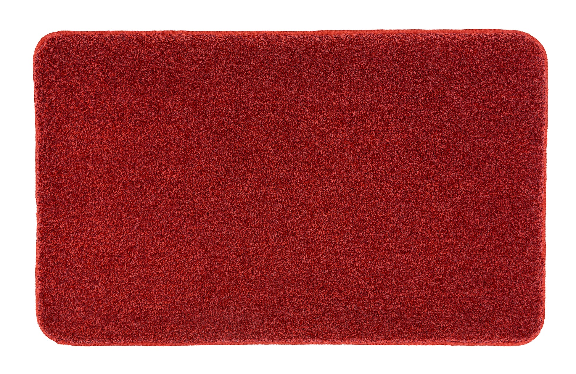 Badteppich RELAX Rubin 60 x 100 cm liegt flach und vollständig sichtbar auf hellem Untergrund.