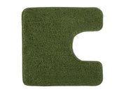 Grüne U-förmige WC-Badematte, Teppich mit Aussparung aus weichem Flor