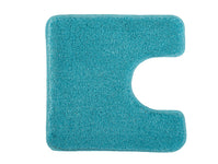 Türkisfarbige WC-Vorlage in U-Form mit weicher, dichter Oberfläche