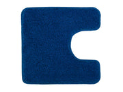 WC-Vorleger RELAX in Atlantikblau mit Ausschnitt, rechteckig, 55 x 55 cm, von oben gezeigt.