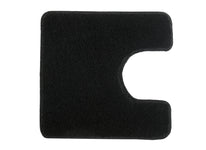 Schwarzer rechteckiger WC-Vorleger mit U-Ausschnitt aus Frottierteppich