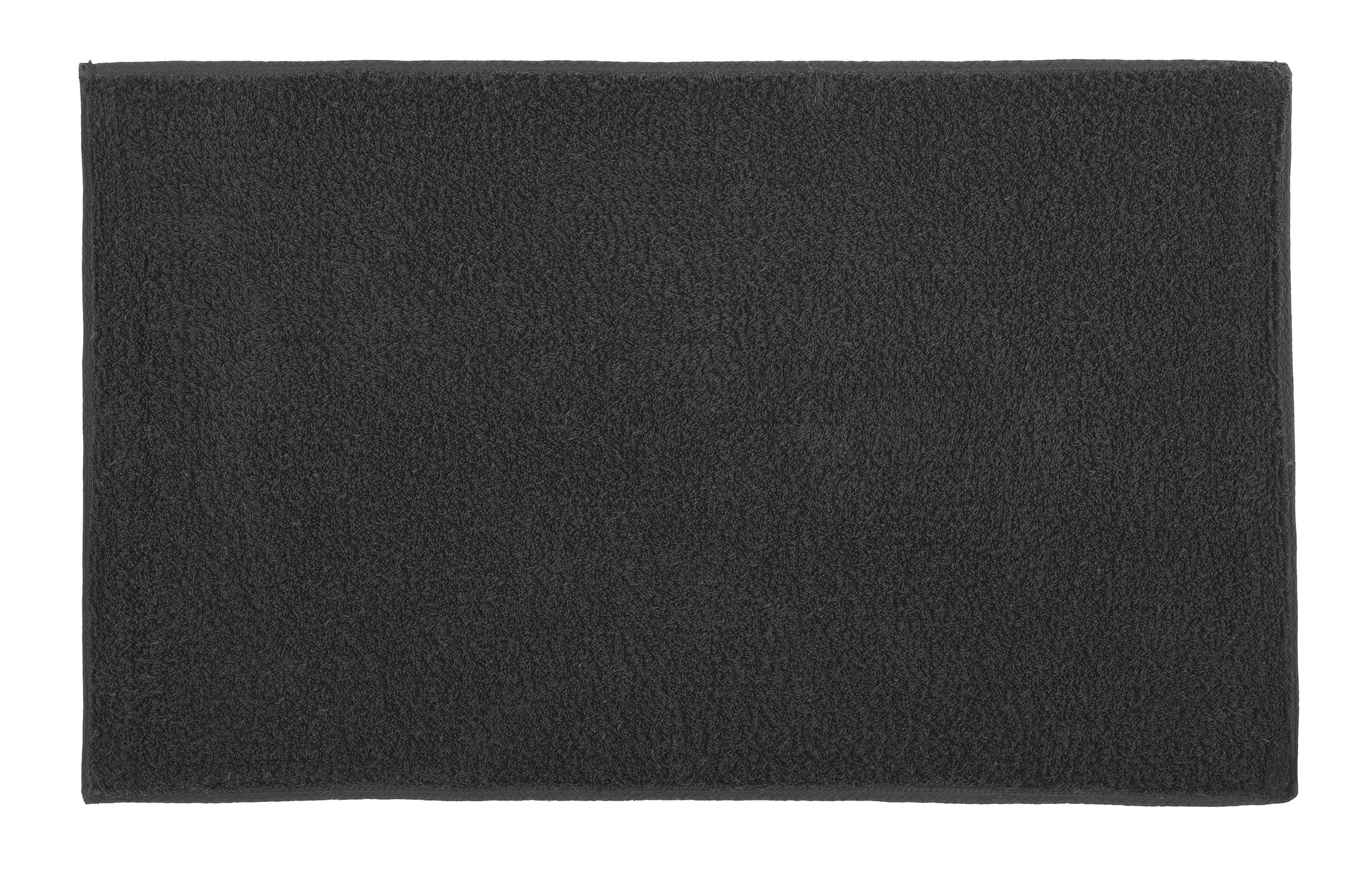 Dunkelgraue rechteckige Badematte mit weicher, dichter Oberfläche