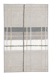 Badematte mit kariertem Muster in Grau, Beige, Weiß und Creme-Tönen