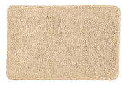 Rechteckige, flauschige Badematte in Beige mit weicher Hochflor-Oberfläche