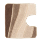 Quadratische WC-Vorlage mit Ausschnitt, braun-beiger Farbverlauf, Teppich