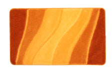 Badematte mit Wellenmuster in Orange- und Gelbtönen, rechteckiger Form