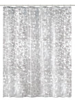 Transparenter Duschvorhang mit grauem allover Kieselsteinmuster Design