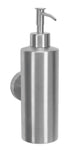 Zylindrischer wandmontierter Seifenspender aus Edelstahl mit Pumpkopf