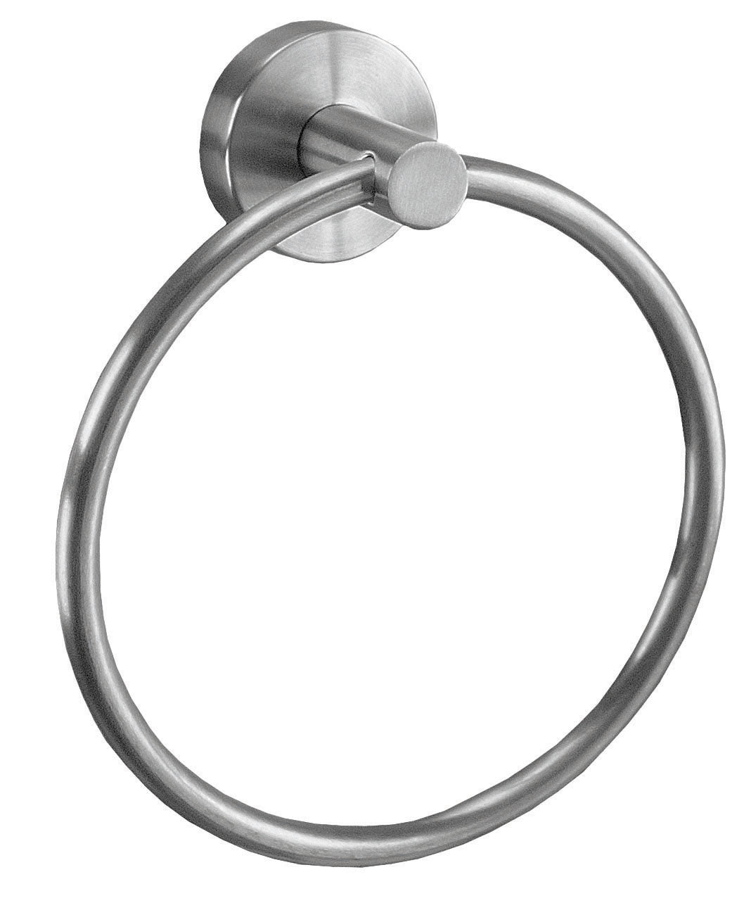 Der Handtuchring ALLEGRA in Chromfarben ist als runder Ring vor weißem Hintergrund zu sehen.