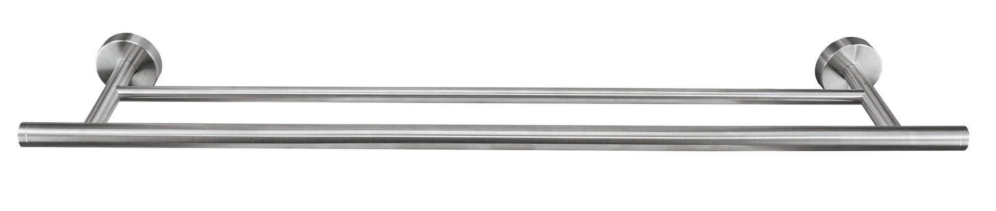 Doppel-Handtuchstange ALLEGRA in Chromfarben vor weißem Hintergrund