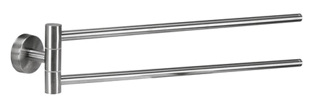 Zweifacher schwenkbarer Handtuchhalter aus gebürstetem Edelstahl Wandmodell