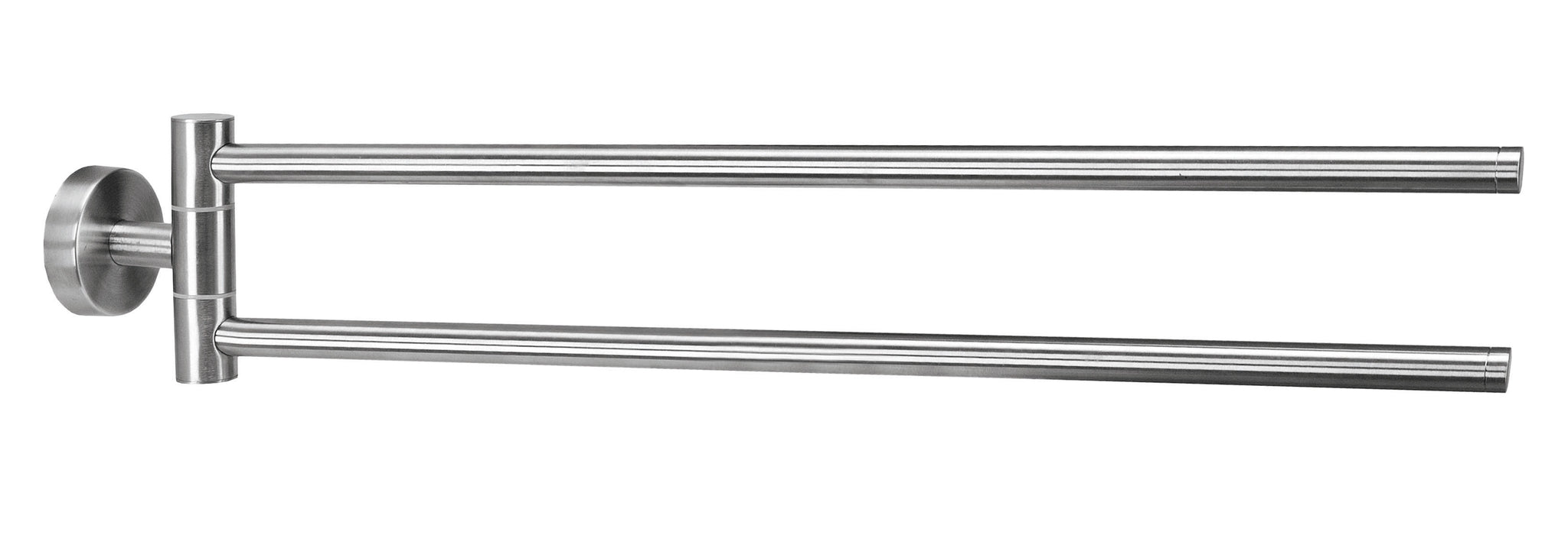 Flexy-Handtuchstange ALLEGRA in Chromfarben ist vor weißem Hintergrund zu sehen.
