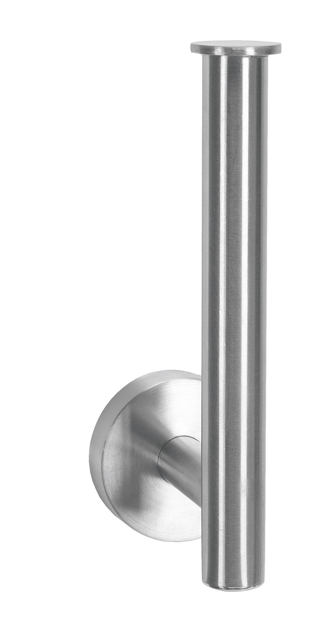 Ersatzrollenhalter ALLEGRA in Chromfarben ist als zylindrischer Wandhalter aus Metall abgebildet.