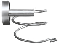 Spiralförmiger Wandhalter aus Edelstahl zur Ablage eines Haartrockners