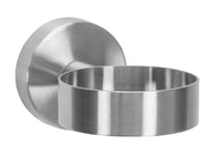 Runder Wandhalter aus gebürstetem Edelstahl für zylindrischen Badbecher