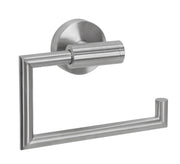 Rollenhalter ALLEGRA chromfarben ist an einer Badezimmerwand ohne Toilettenpapierrolle montiert.