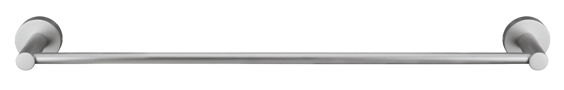 Die Handtuchstange APOLLO aus Aluminium ist frontal freigestellt vor weißem Hintergrund zu sehen.