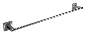 Chromfarbene Handtuchstange mit eckigen Wandhalterungen aus Metall