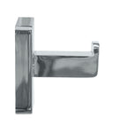 Quadratischer verchromter Wandhaken mit kurzem, geradem Hakenarm