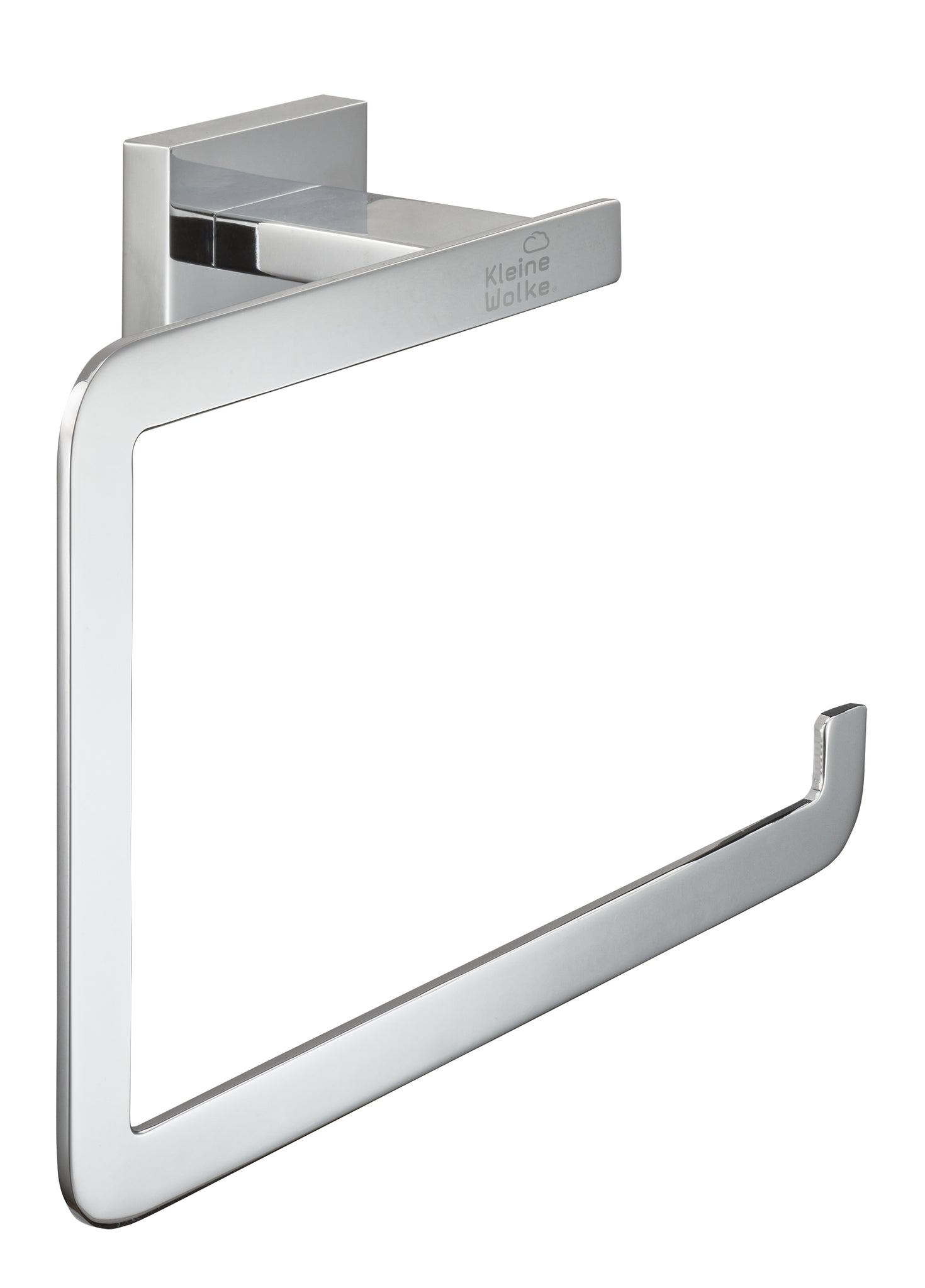Chromfarbener eckiger Toilettenpapierhalter zur Wandmontage aus Metall