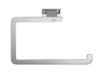 Rechteckiger, verchromter, moderner Toilettenpapierhalter zur Wandmontage