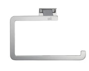 Rechteckiger, verchromter, moderner Toilettenpapierhalter zur Wandmontage