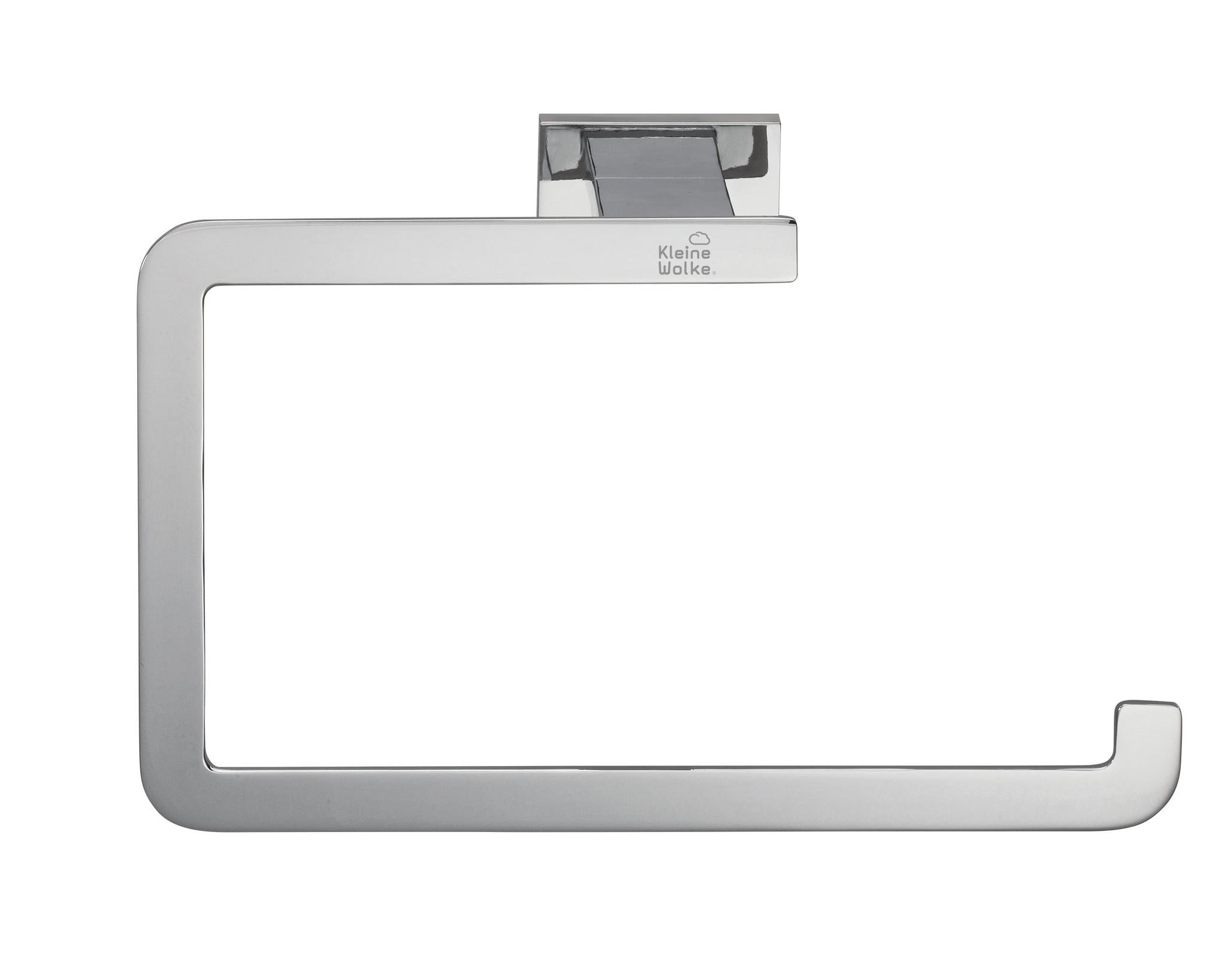 Rechteckiger, verchromter, moderner Toilettenpapierhalter zur Wandmontage