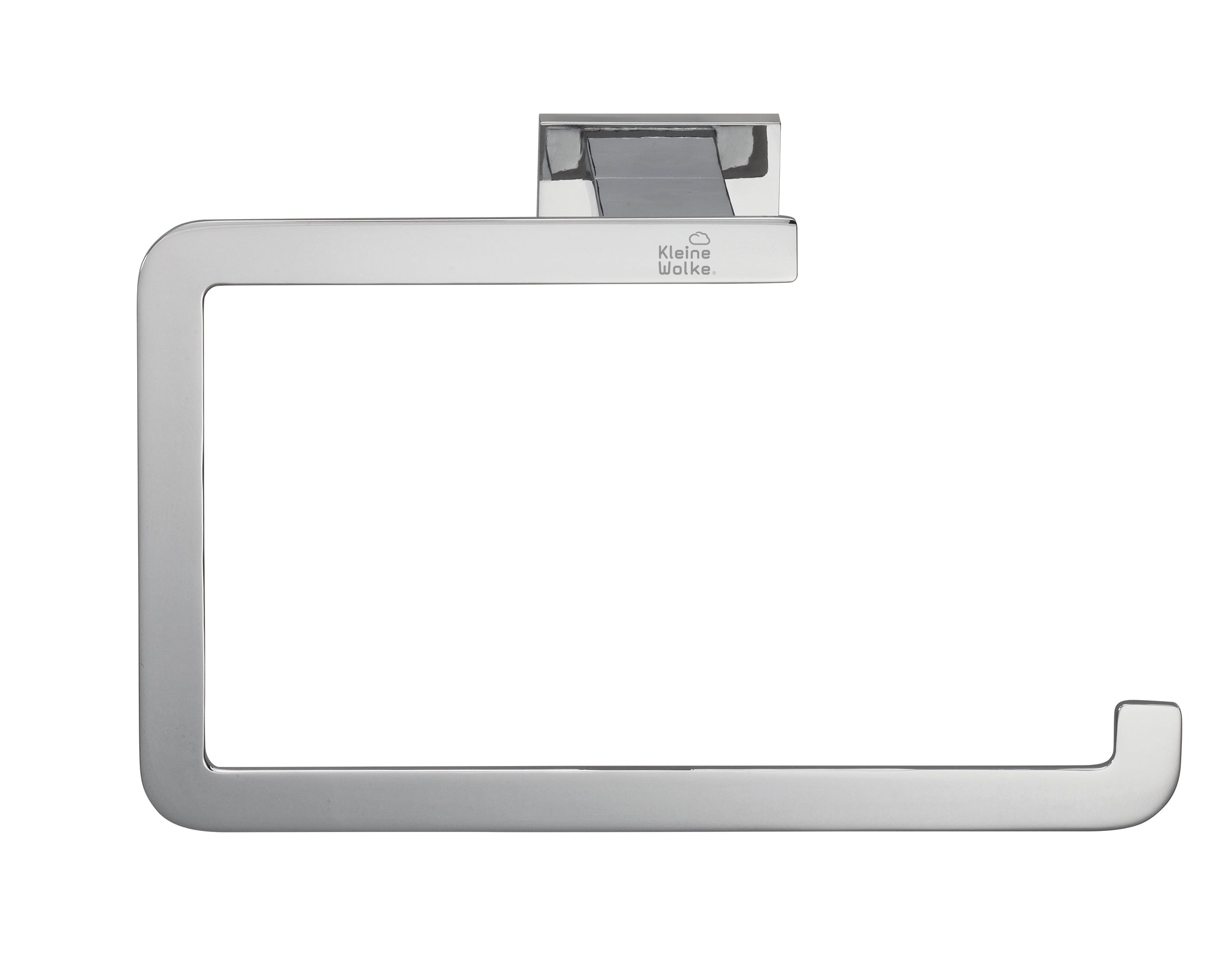Rechteckiger, verchromter, moderner Toilettenpapierhalter zur Wandmontage