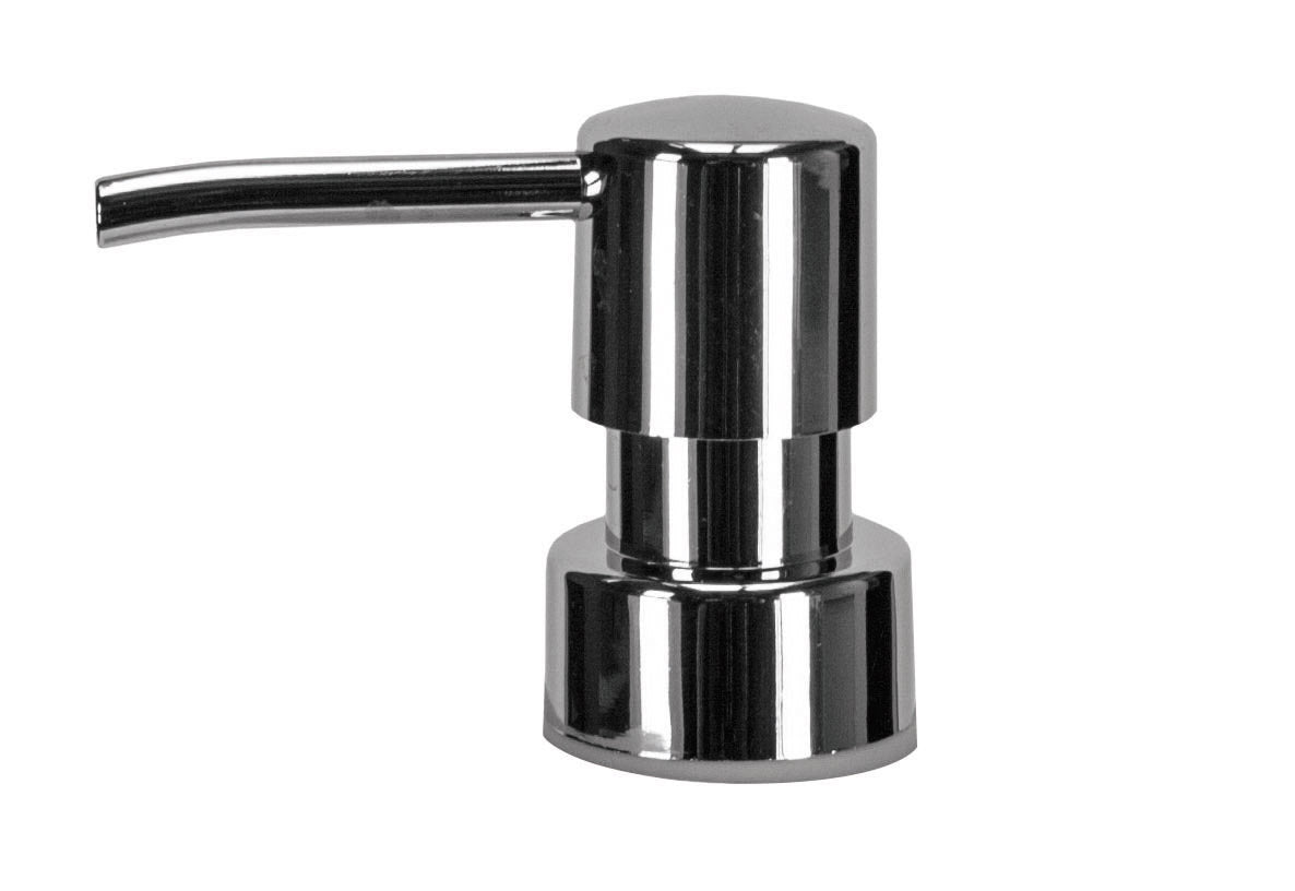 Verchromter Seifenspender-Aufsatz mit rundem Pumpkopf und Auslauf