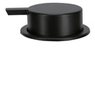 Schwarzer runder Ablaufdeckel mit seitlichem Griff für Duschwanne