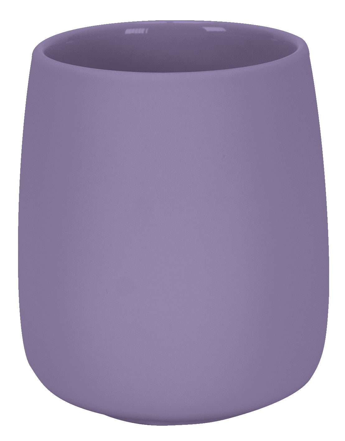Der lilafarbene Zahnputzbecher ECLIPSE Holunder steht freigestellt vor weißem Hintergrund.